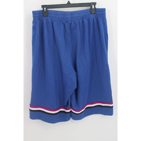 NIKE BASKETBALL SHORTS SIZE XLT XL TALL BLUE WITH STRIPES & POCKETS - Picture 3 of 5